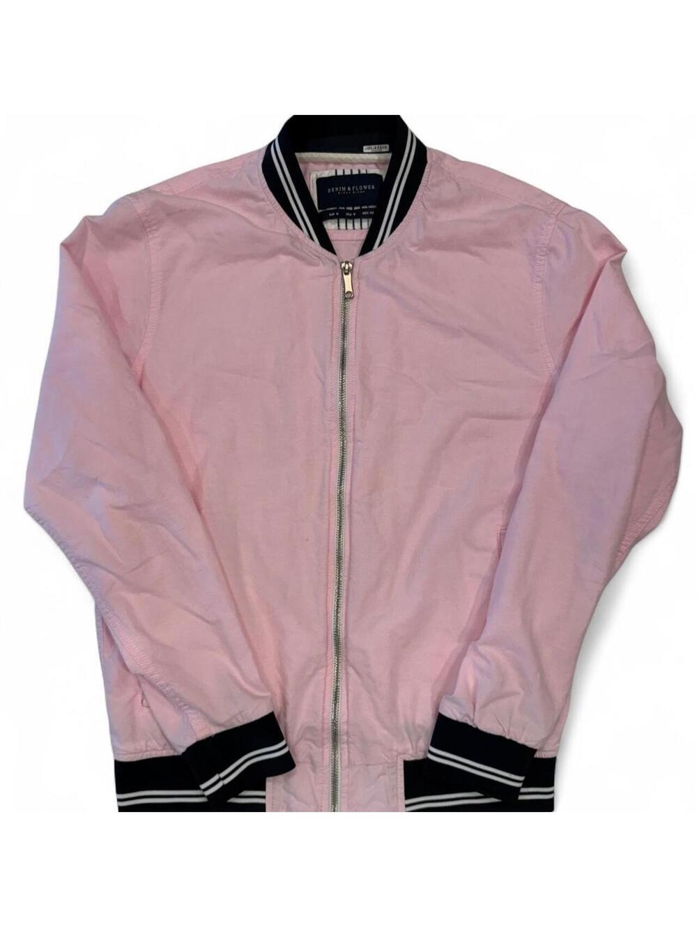 Denim & Flower by Ricky Singh— Light Pink Bomber Jacket